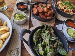 pictured: all vegan tacos, vegan loaded fries, vegan nuggets on the left. at Genussschmied in St Wolfgang Im Salzkammergut