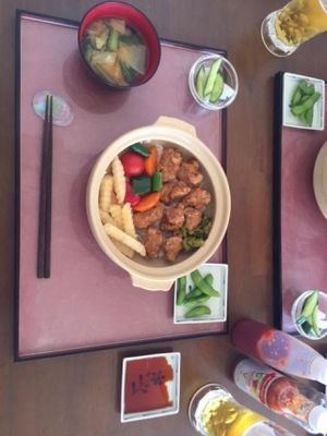 Rice Bowl with Soy-Chicken at Prunus in Kyoto