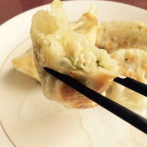 The gyoza were very good. at Prunus in Kyoto