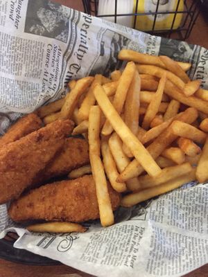 Chicken strips at Lil Beaver Brewery in Bloomington