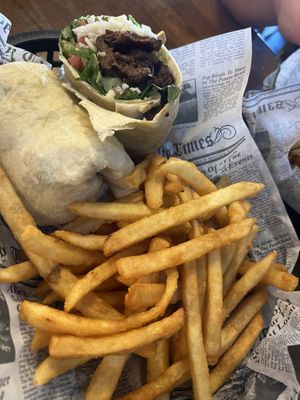 Steak wrap  at Lil Beaver Brewery in Bloomington