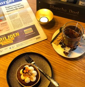 Soo tasty: abricot crème cake. And with natural, non processed, biological ingredients. Also gluten-free. at Breakaway in Sint Geertruid