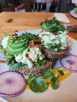 "Ei" & "Bacon" Toast at Breakaway in Sint Geertruid