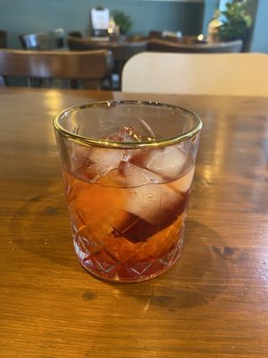 Negroni: nice. It’s slightly bitter and only mildly sweet  at Breakaway in Sint Geertruid