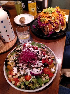 Breakaway salad and tacos at Breakaway in Sint Geertruid