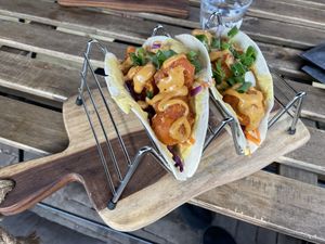 Delicious caulifour tacos  at Breakaway in Sint Geertruid