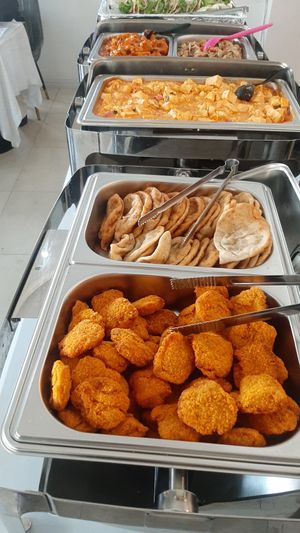 Food from "Vegan buffet" day at Loving Hut - 10 khoroolol/10-р хороолол in Ulaanbaatar