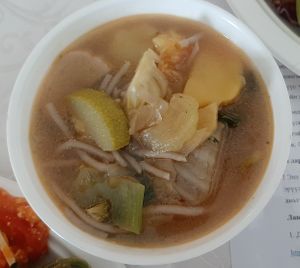 Food from "Vegan buffet" day at Loving Hut - 10 khoroolol/10-р хороолол in Ulaanbaatar