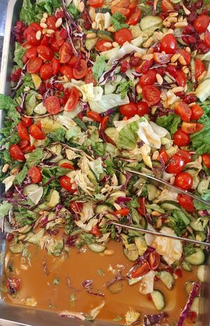 Food from "Vegan buffet" day at Loving Hut - 10 khoroolol/10-р хороолол in Ulaanbaatar