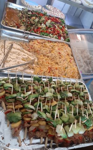 Food from "Vegan buffet" day at Loving Hut - 10 khoroolol/10-р хороолол in Ulaanbaatar