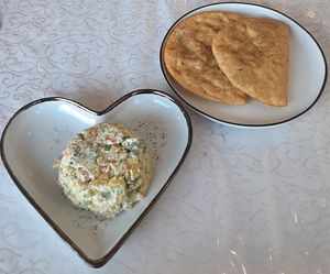 Potato salad, khuushuur at Loving Hut - 10 khoroolol/10-р хороолол in Ulaanbaatar