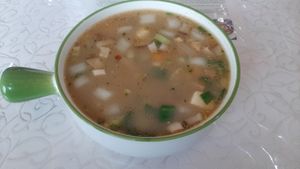 "Erch khuch (vitality)" soup at Loving Hut - 10 khoroolol/10-р хороолол in Ulaanbaatar