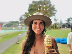 Vegan Mango Lychee ice cream at Rama's Real Fruit Ice Cream in Auckland