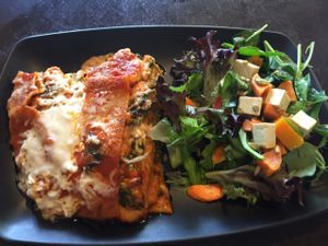 Vegan Lasagna at Hari's Vegetarian in Haymarket