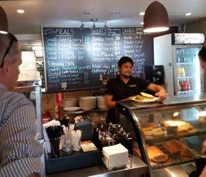 The owner at Hari's Vegetarian in Haymarket