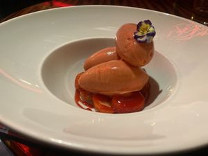Strawberry Sorbet   at Gordon Ramsay Steak in Las Vegas