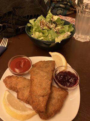 soy 'Schnitzel'  at Cafe Erde in Graz