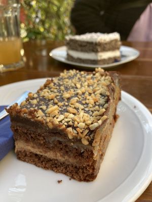 chocolate/peanut cake  at Cafe Erde in Graz