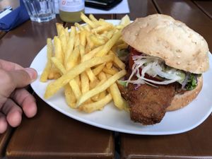 Burger  at Cafe Erde in Graz