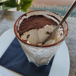Tiramisu. It's tastier at Swing, but this is good as well. at Cafe Erde in Graz