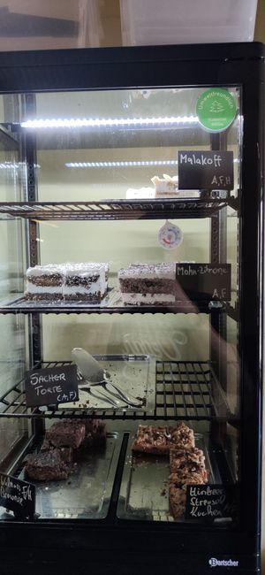 Cake bar at Cafe Erde in Graz