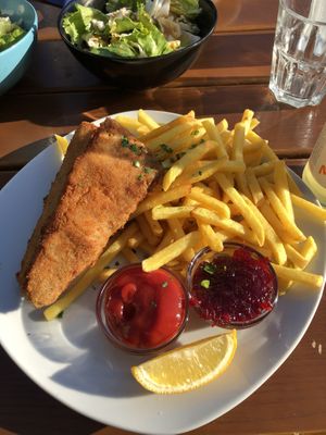 Schnitzel + Pommes   at Cafe Erde in Graz