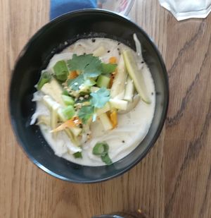 Karotte-Ingwer Suppe at Cafe Erde in Graz