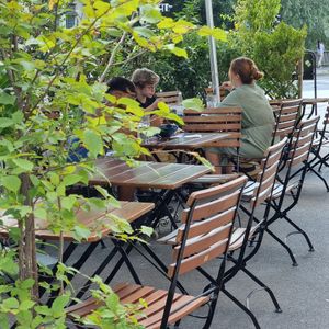 Outside at Cafe Erde in Graz