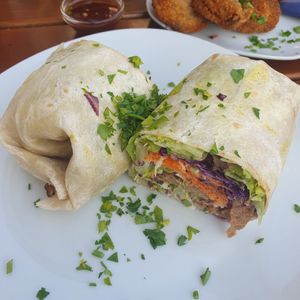 gyros wrap at Cafe Erde in Graz