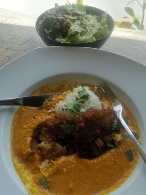 Daily menu (Aloo Kofta) at Cafe Erde in Graz