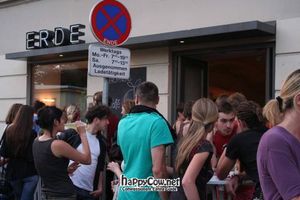 outside at Cafe Erde in Graz