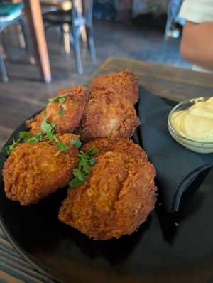 Chicken nuggets at Cafe Erde in Graz