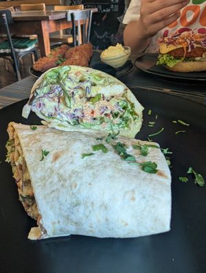 Tofu wrap at Cafe Erde in Graz