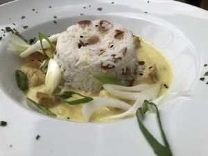 Pineapple curry at Cafe Erde in Graz