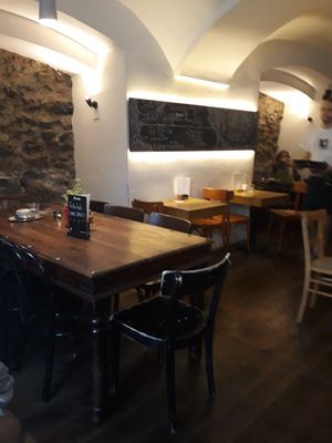 Some of the interior at Cafe Erde in Graz