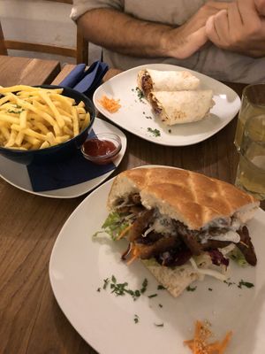 Gyros and Gyros Wrap  at Cafe Erde in Graz
