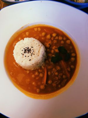 chickpea curry (daily menu) at Cafe Erde in Graz