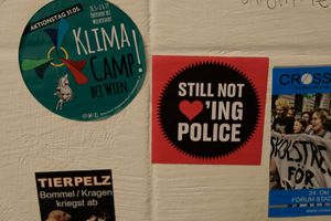 Stickers at Cafe Erde in Graz