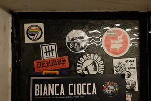 Stickers at Cafe Erde in Graz
