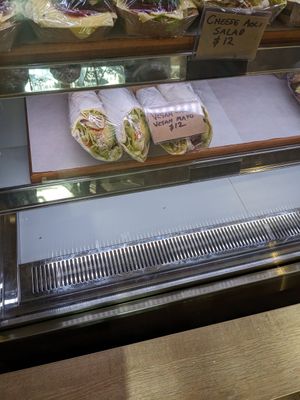 Vegan wraps available 26/04/2023 at Rottnest Bakery in Rottnest Island