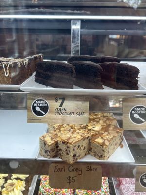 Vegan chocolate cake  at Rottnest Bakery in Rottnest Island