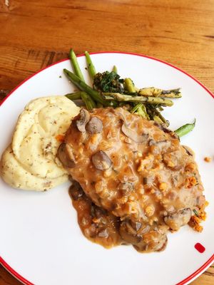 “Meat”loaf and mashed potatoes. Delicious! at Founding Farmers in Washington