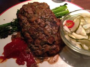 Meatloaf for vegans at Founding Farmers in Washington