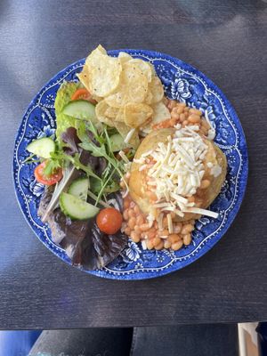 Jacket potato  at Postcards Cafe in Exmouth
