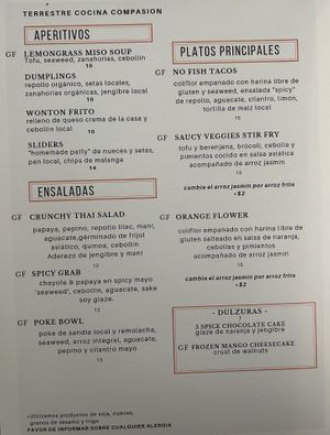   at Terrestre Cocina Compasión in San Juan