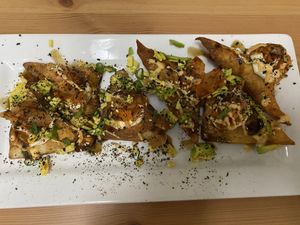 Kimchi nachos   at Terrestre Cocina Compasión in San Juan