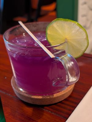 Limonada De Clitoria at Terrestre Cocina Compasión in San Juan