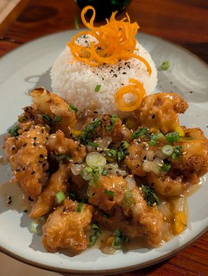 Orange Flower at Terrestre Cocina Compasión in San Juan