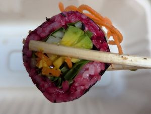 Groovy roll at Terrestre Cocina Compasión in San Juan