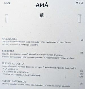 Food menu 4 of 4, May 2023 at Muss Café in Oaxaca